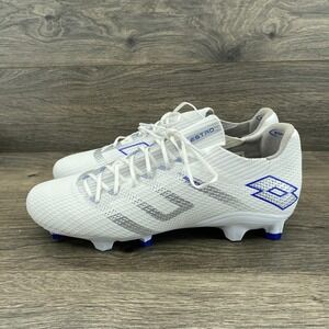 Lotto Maestro Mens Soccer Cleats White Blue Silver 221343_1GN Size 9 NEW